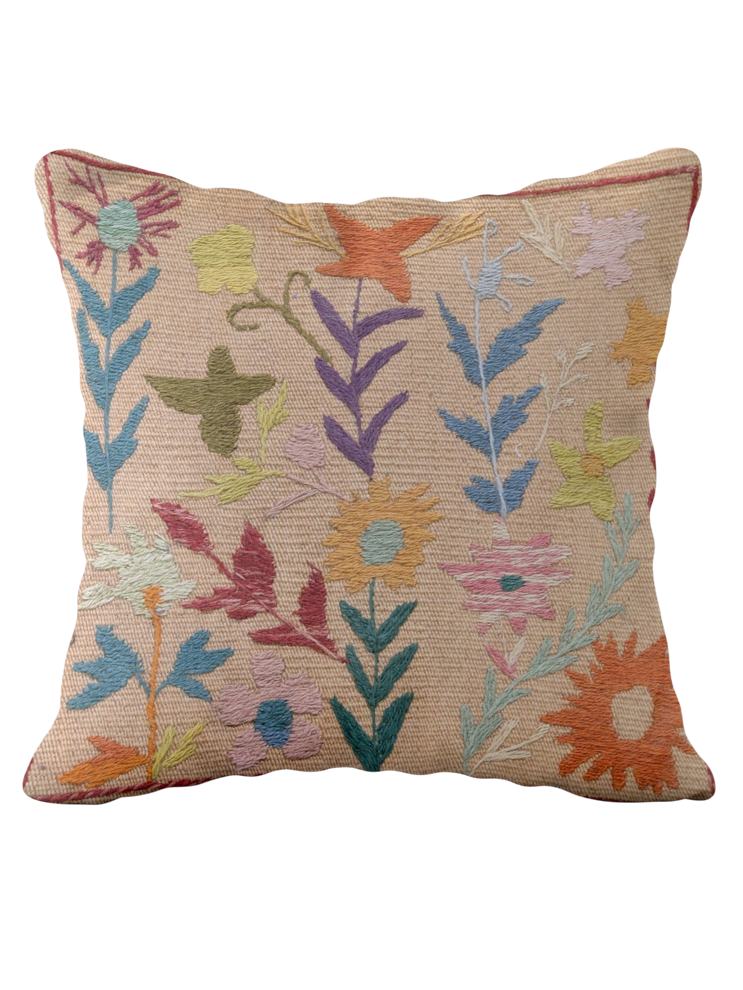 Suzani Hand Embroidered Cushion Cover - 45 x 45 cm