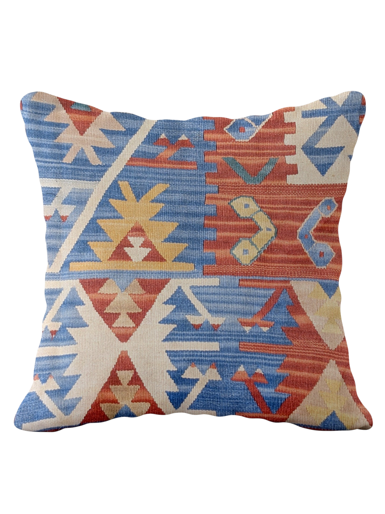 Turkish Kilim Vintage Cushion Cover - 40 x 40 cm