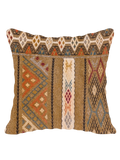 Turkish Kilim Vintage Cushion Cover - 40 x 40 cm