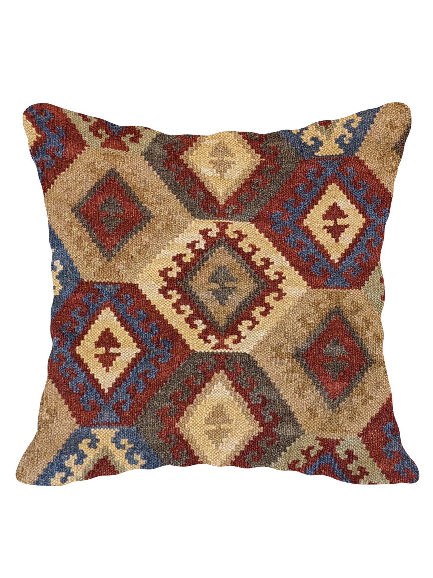 Turkish Kilim Vintage Cushion Cover - 40 x 40 cm