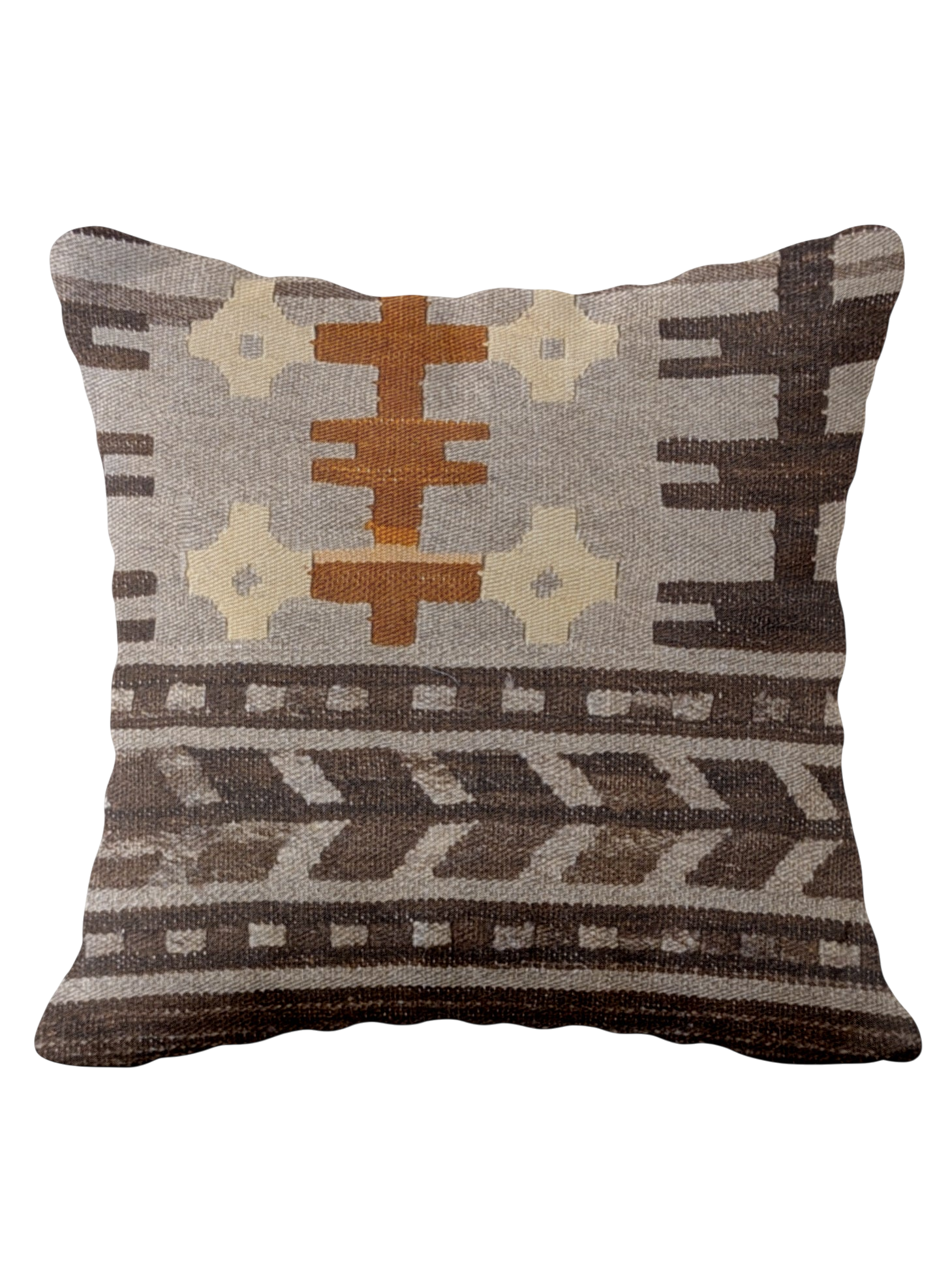 Turkish Kilim Vintage Cushion Cover - 40 x 40 cm