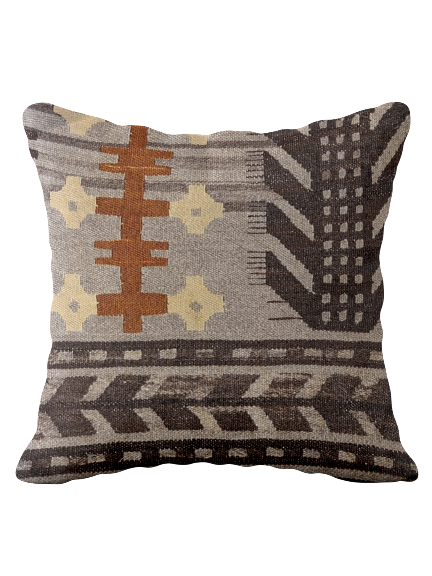 Turkish Kilim Vintage Cushion Cover - 40 x 40 cm