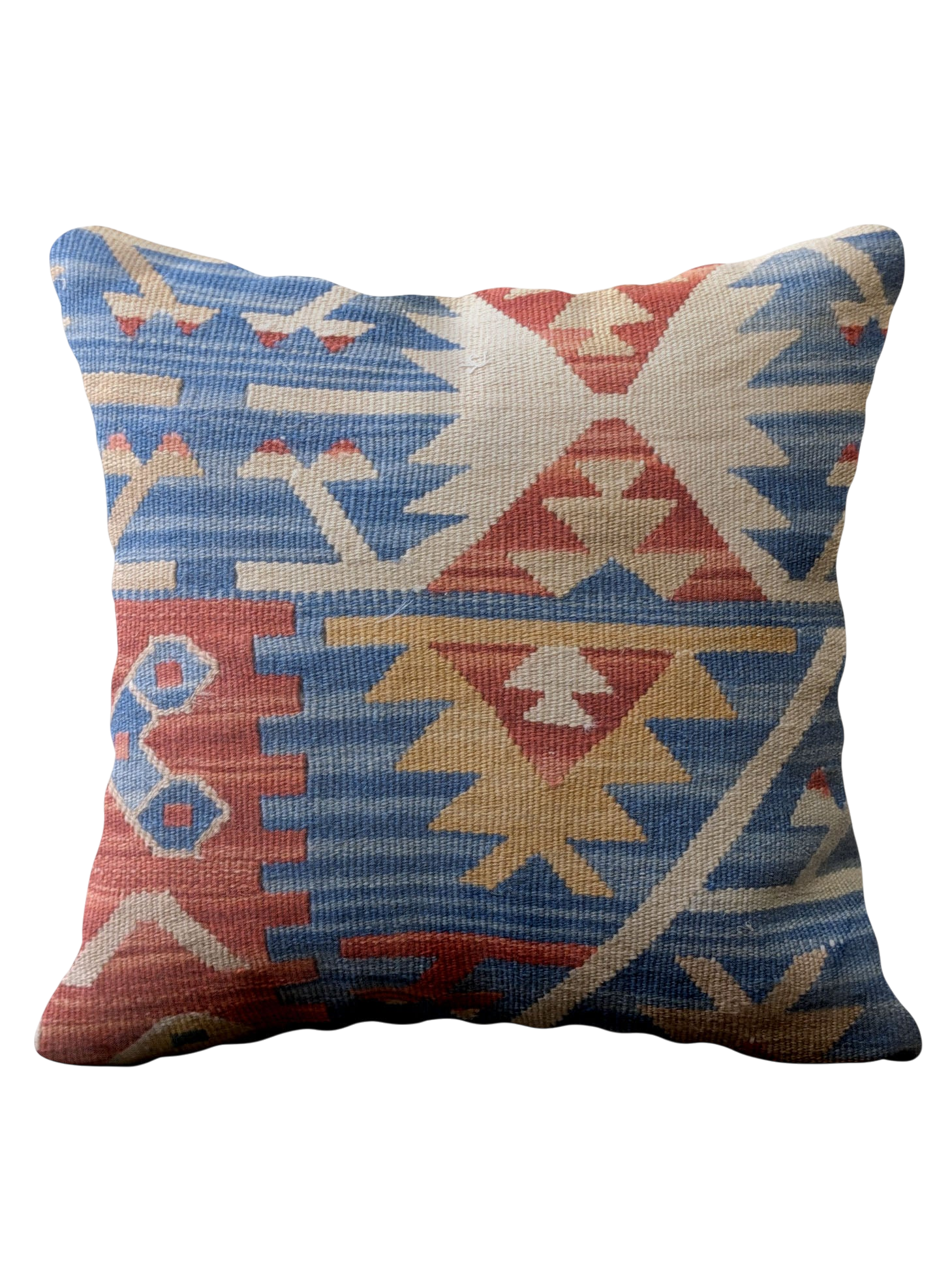 Turkish Kilim Vintage Cushion Cover - 40 x 40 cm