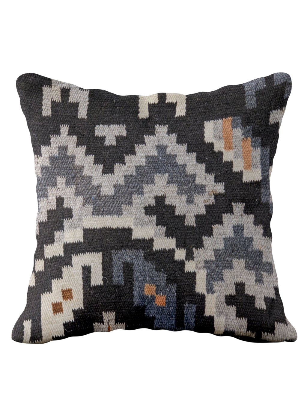Turkish Kilim Vintage Cushion Cover - 40 x 40 cm