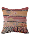 Turkish Kilim Vintage Cushion Cover - 40 x 40 cm