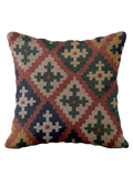 Turkish Kilim Vintage Cushion Cover - 40 x 40 cm