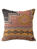 Turkish Kilim Vintage Cushion Cover - 40 x 40 cm
