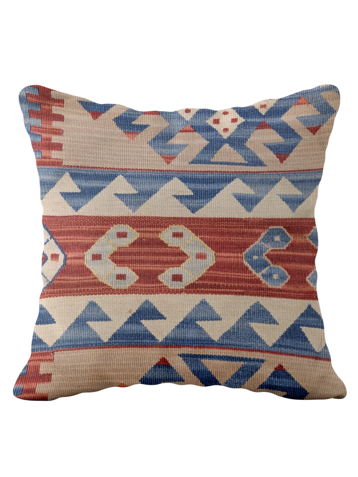 Turkish Kilim Vintage Cushion Cover - 40 x 40 cm
