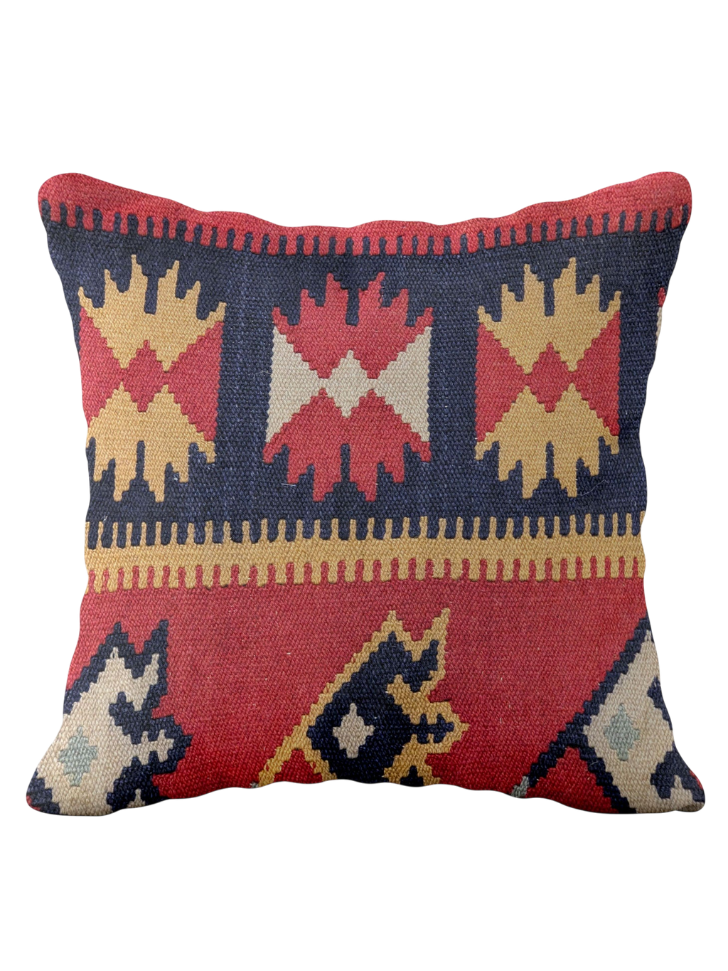 Turkish Kilim Vintage Cushion Cover - 40 x 40 cm