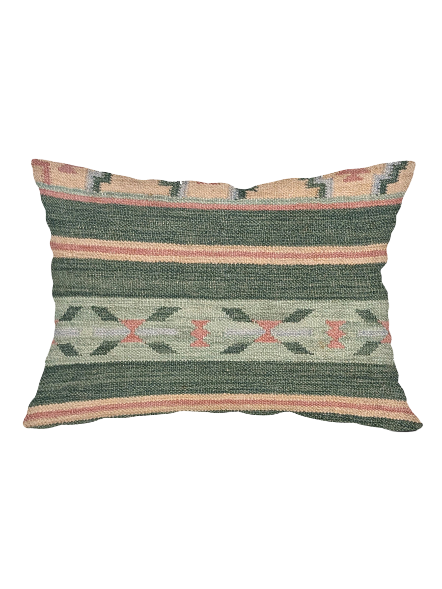 Turkish Kilim Vintage Cushion Cover - 59 x 40 cm