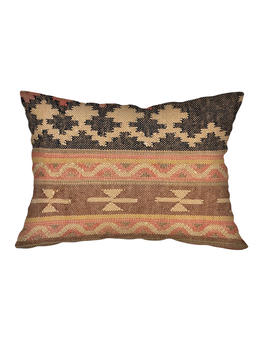 Turkish Kilim Vintage Cushion Cover - 56 x 40 cm