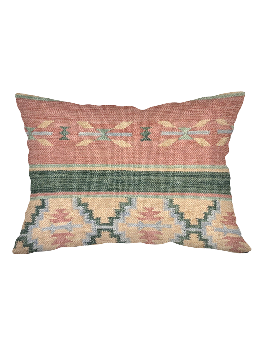 Turkish Kilim Vintage Cushion Cover - 58 x 40 cm