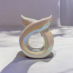 Crossover Ceramic Tea Light Wax Burner/Melter - White Iridescent