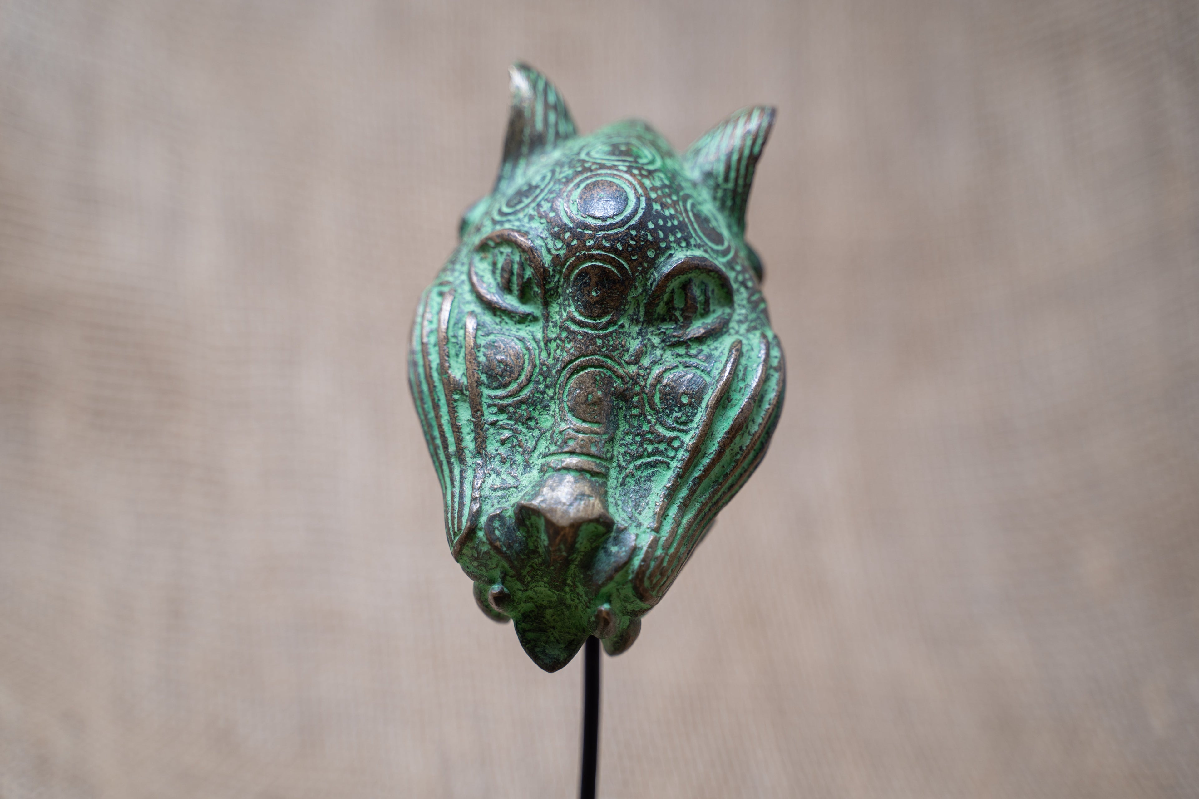Benin Leopard sculpture - Bronze 26.9