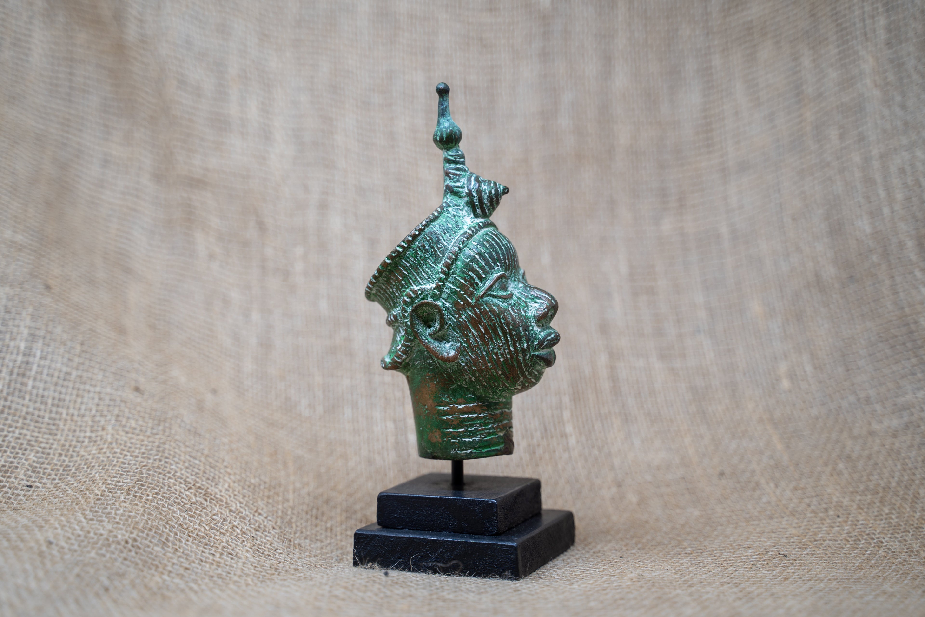 Benin Bronze Head - 37.6