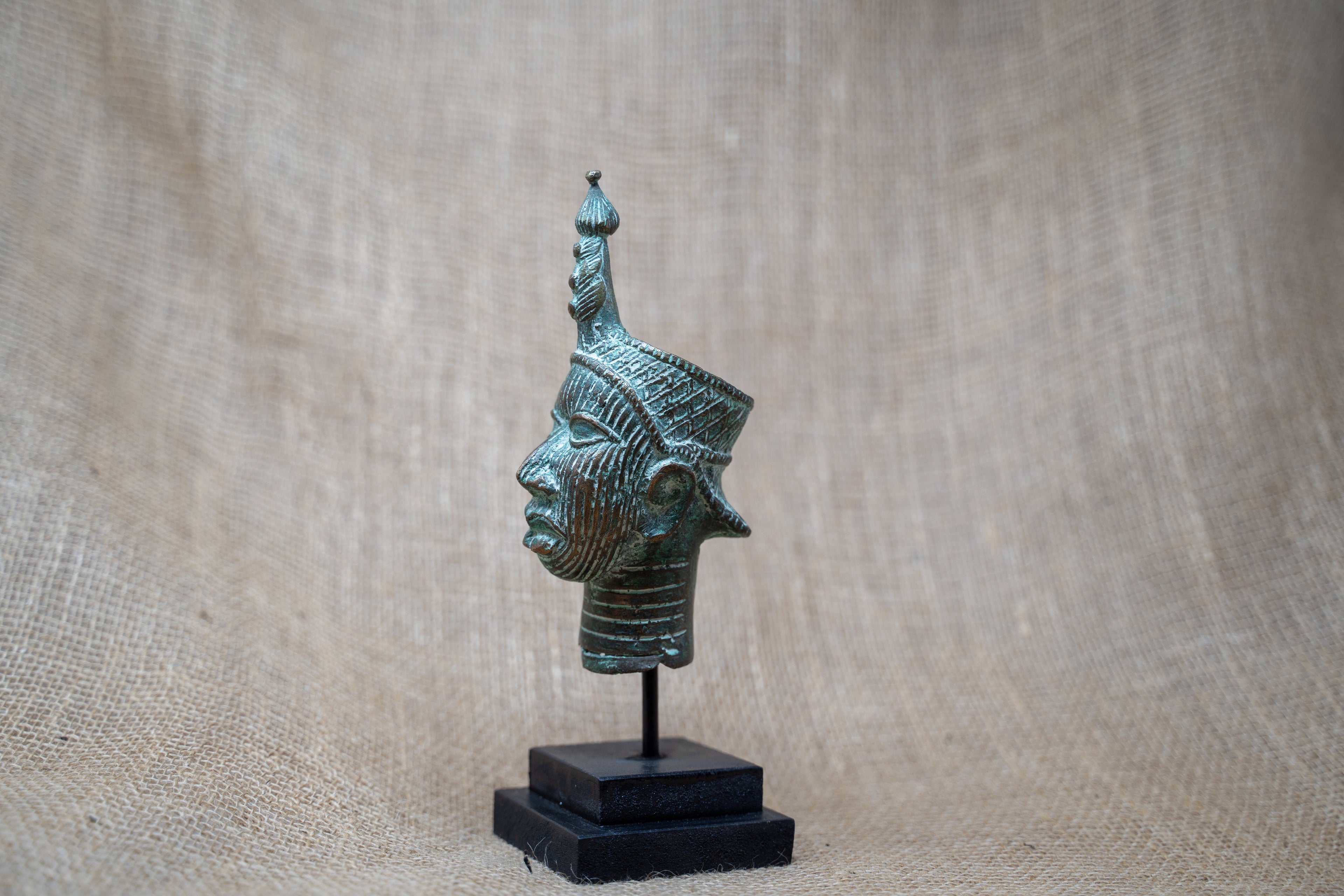 Benin Bronze Head - 37.7