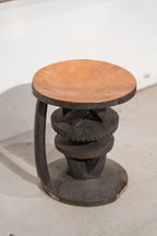 Vintage Tonga Stool - Black & Copper