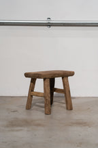 Vintage Rustic Small Stool - Elm wood