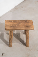 Vintage Rustic Small Stool - Elm wood
