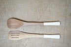 Kenya Salad Servers with Bone Inlay