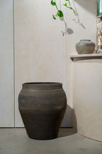 Vintage Grey Brown Pots Large