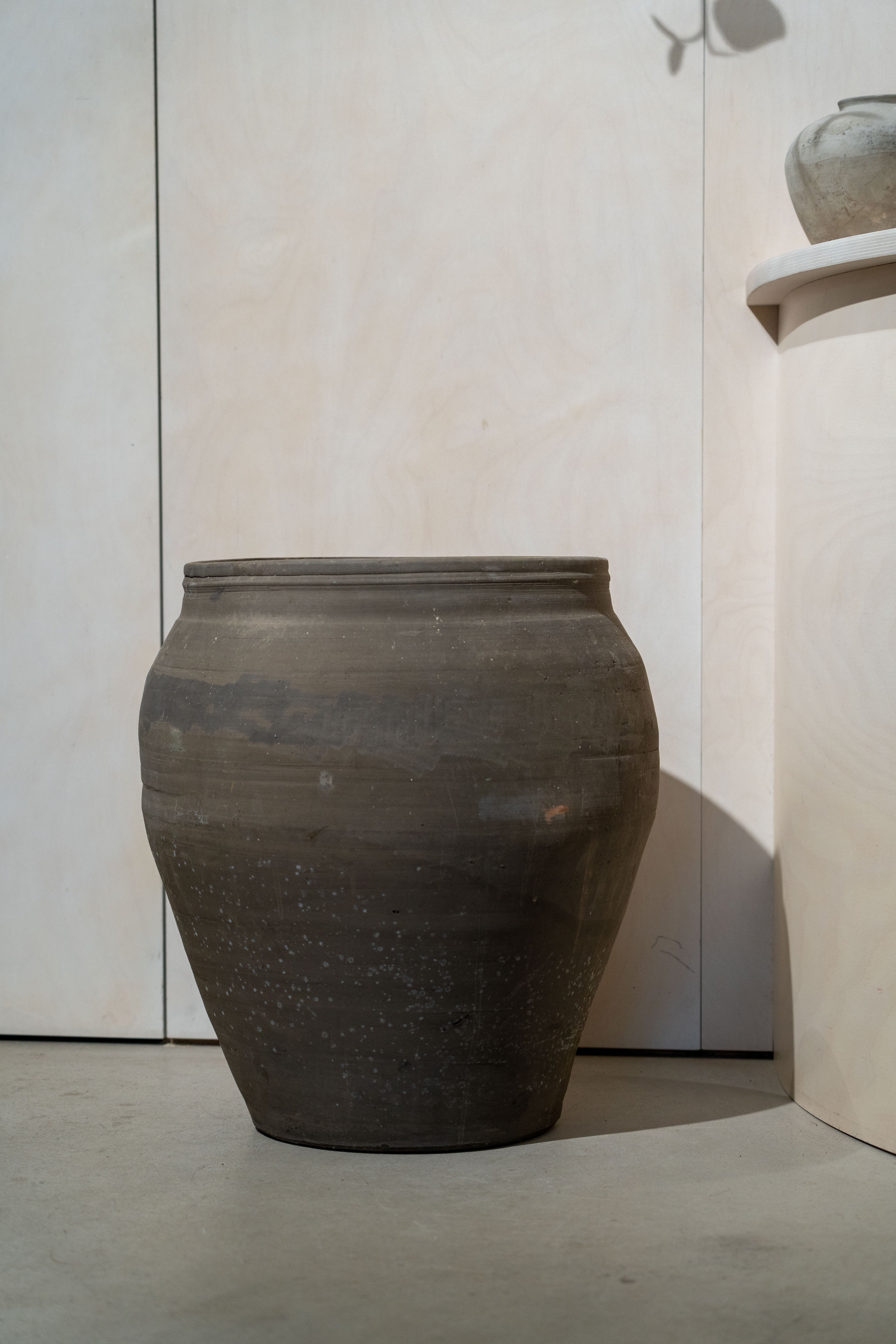 Vintage Grey Brown Pots Large