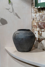 Old Dark Grey Pots
