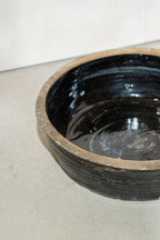 Old Low Black Asian Bowls
