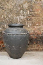 Vintage Black Water Storage  Pot