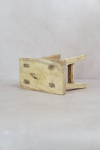 Vintage Rustic Elm Wood Stool - Square - 32