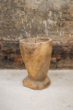 Vintage Elm Asian Wooden Mortar XL 2