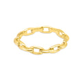 Chained Up Gold Plain Chain Stacking Ring
