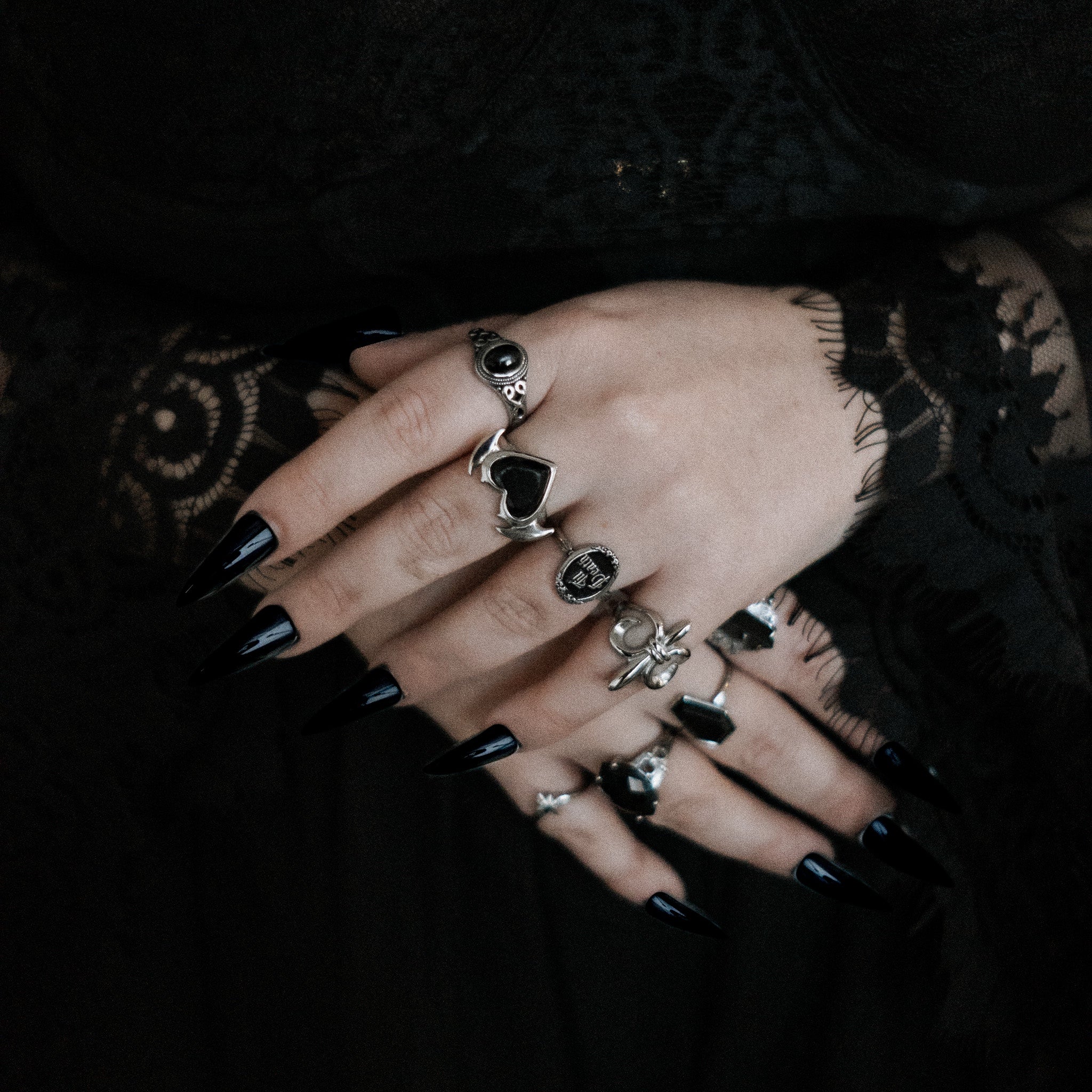 Drusilla Black Gemstone Ring