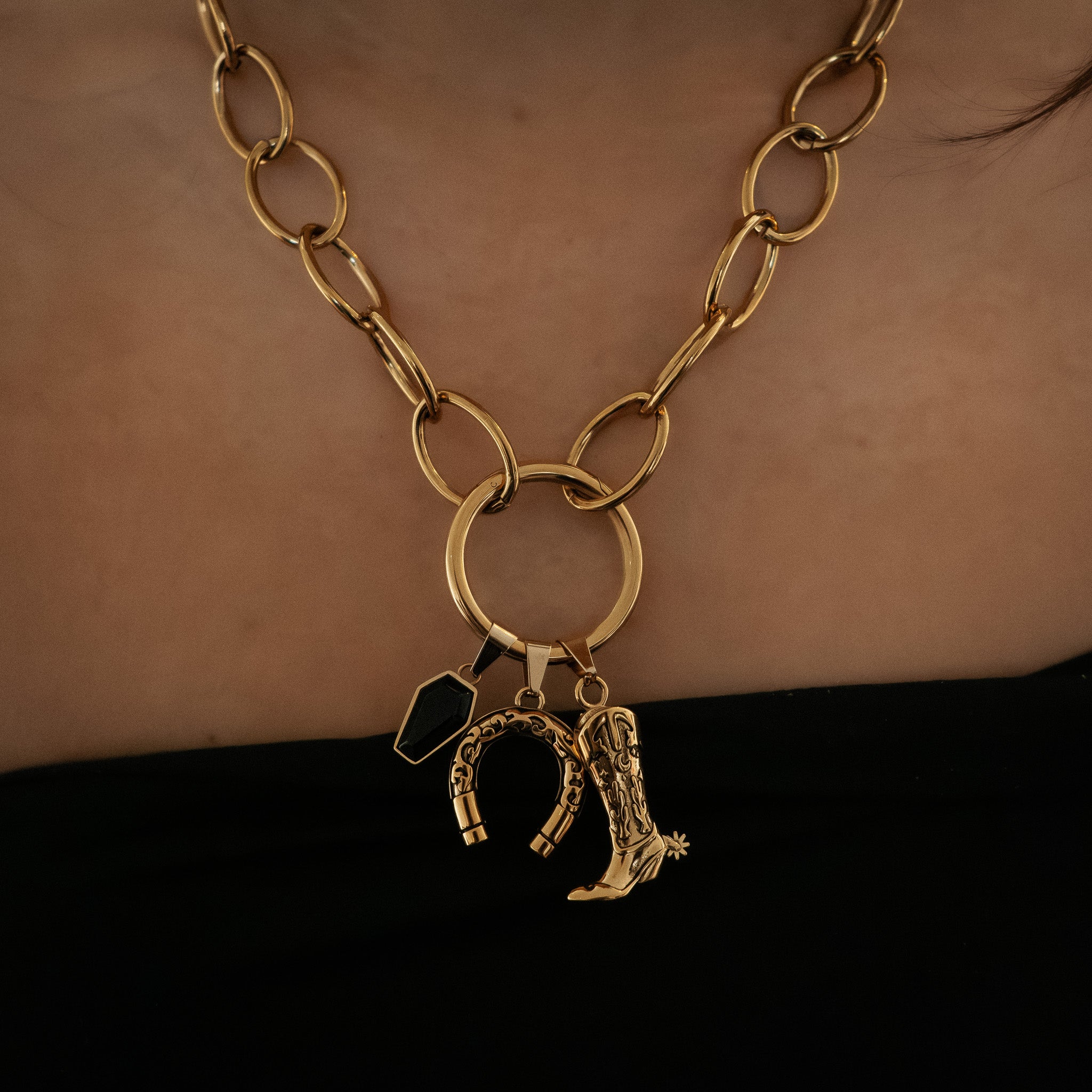 Gold Charm Coven Horseshoe Charm