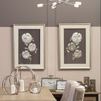 Silver Leaf Design Framed Wall Art | Nason