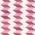 Escher Stripe - Empress Rose - Wallpaper
