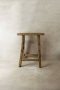 Vintage Rustic Elm Wood Stool - Medium - No 18