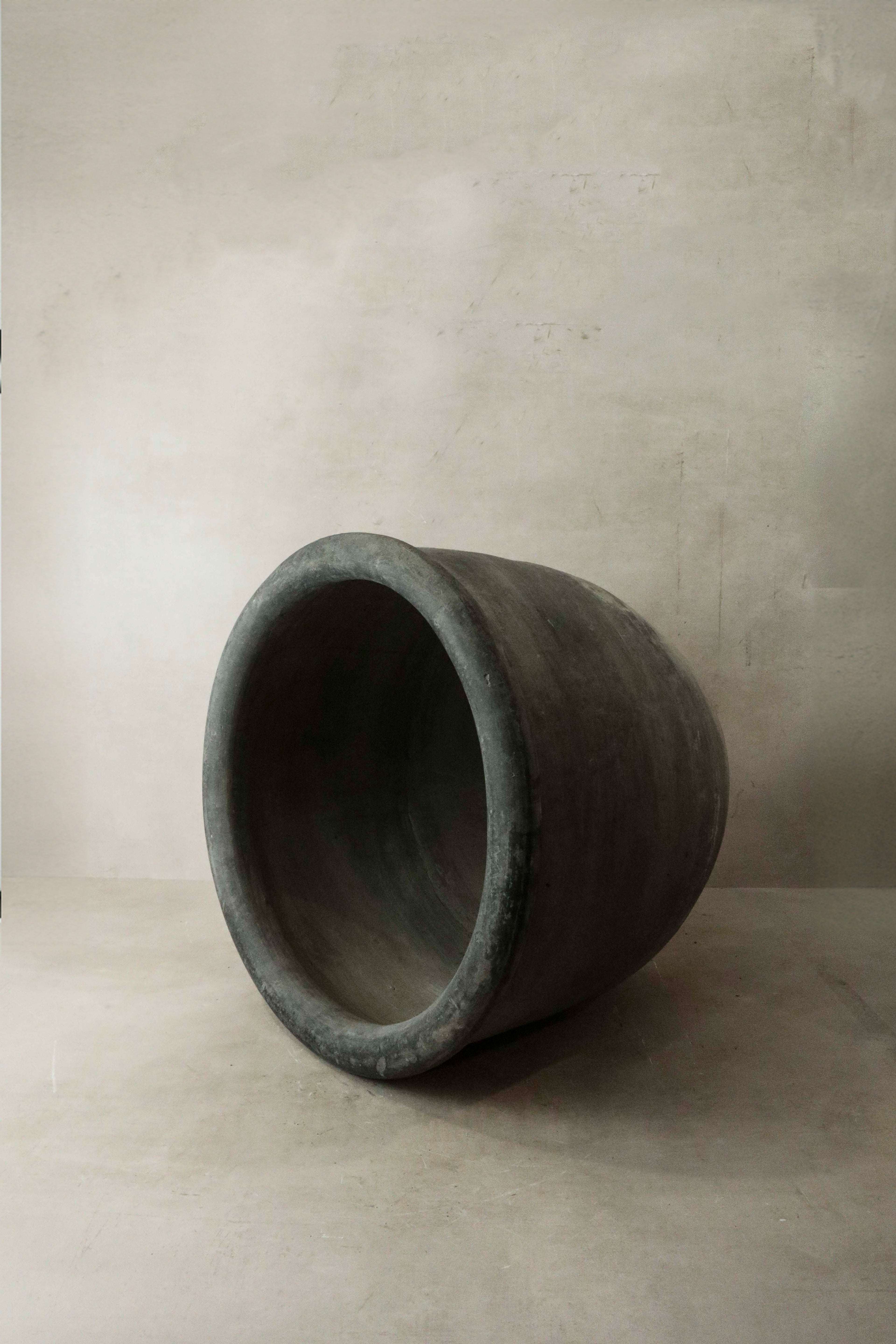 Big Old Grey Asian Pots- L004