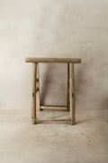 Vintage Rustic Elm Wood Stool - Medium - No 43