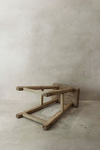 Vintage Rustic Elm Wood Stool - Medium - No 36