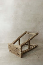 Vintage Rustic Elm Wood Stool - Medium - No 35