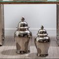 Small Ceramic Silver Jar | Kensington Townhouse