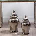 Small Ceramic Silver Jar | Kensington Townhouse