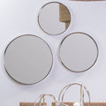 Medium Nickel Finish Wall Mirror | Leonov