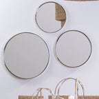 Medium Nickel Finish Wall Mirror | Leonov