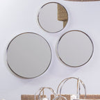 Small Nickel Finish Wall Mirror | Leonov