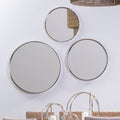 Large Nickel Finish Wall Mirror | Leonov
