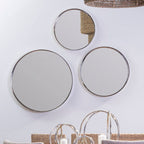 Large Nickel Finish Wall Mirror | Leonov