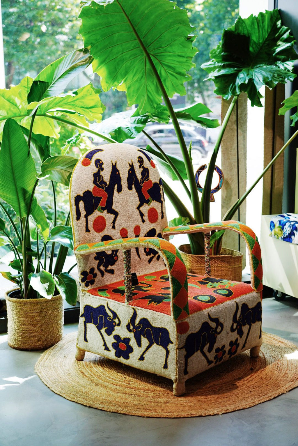 Yoruba Royal Beaded Chair