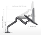 Single Gas Spring Monitor Arm